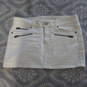 American Eagle White Jean Skirt
